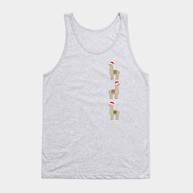 Christmas Llamas on Llamas! Tank Top by JDP Designs